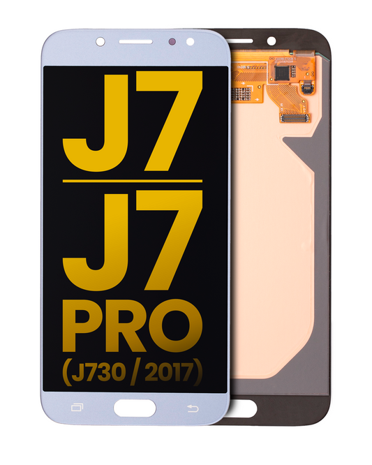 OLED Assembly Without Frame For Samsung Galaxy J7 / J7 Pro (J730 / 2017) (Refurbished) (Blue / Gray) Samsung replacement part SKU 107082016101 - product image 1