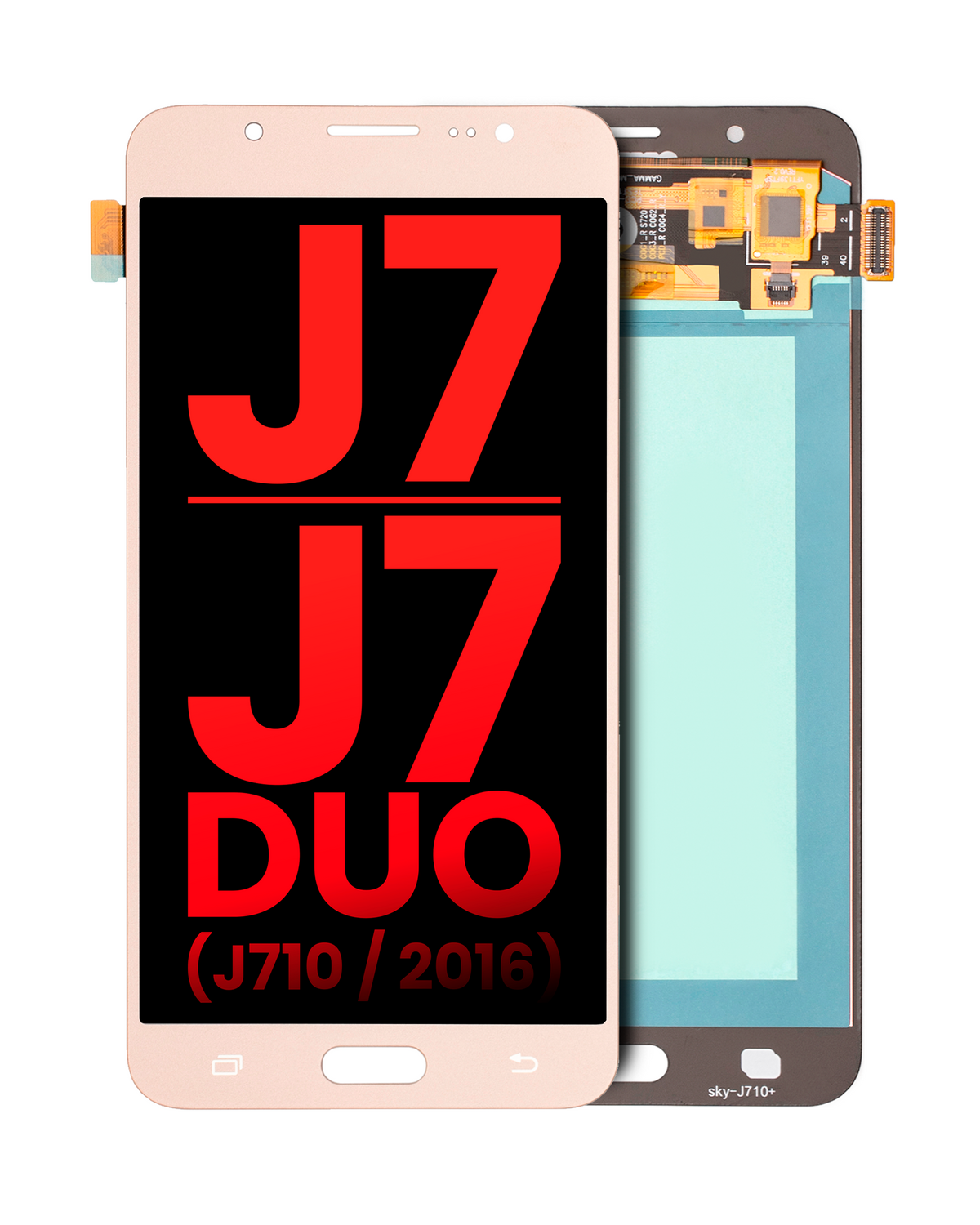 OLED Assembly Without Frame For Samsung Galaxy J7 / J7 Duo (J710 / 2016) (Aftermarket Plus) (Gold) replacement part SKU 107082022405 product image 1