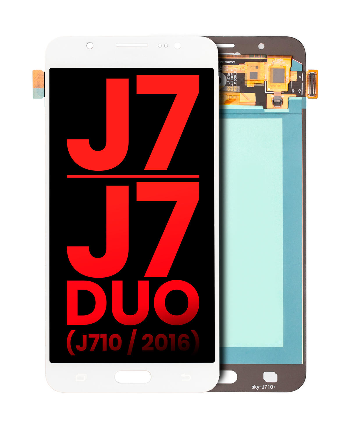 OLED Assembly Without Frame For Samsung Galaxy J7 / J7 Duo (J710 / 2016) (Aftermarket Plus) (White) replacement part SKU 107082022403 product image 1
