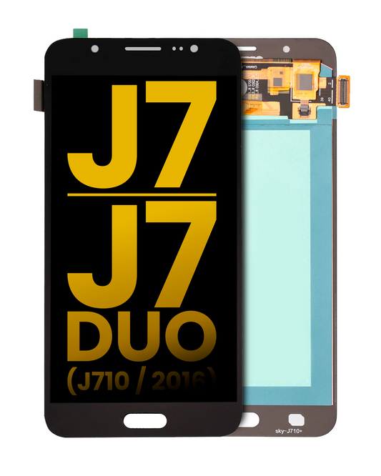 OLED Assembly Without Frame For Samsung Galaxy J7 / J7 Duo (J710 / 2016) (Refurbished) (Black) replacement part SKU 107082016702 product image 1