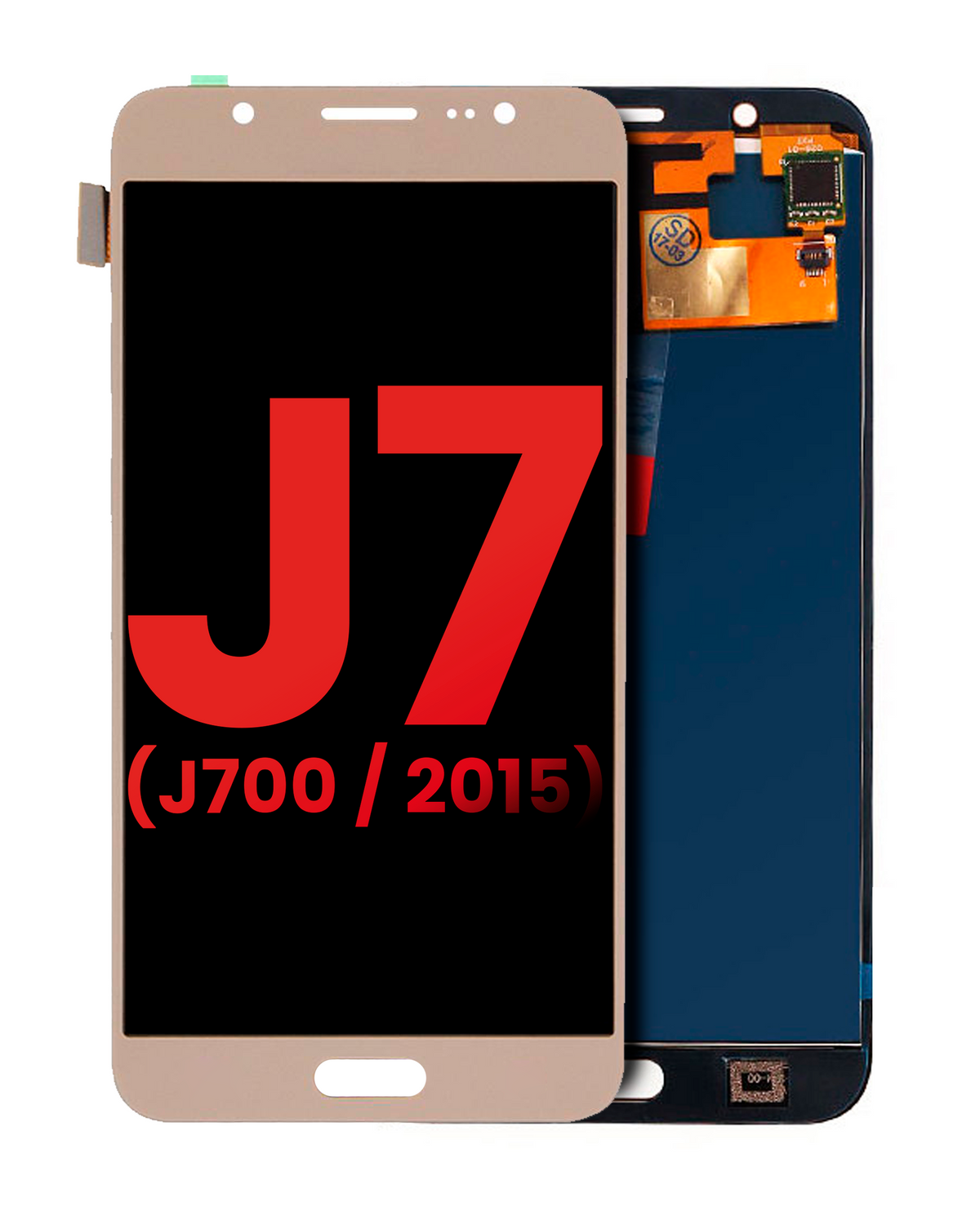 OLED Assembly Without Frame For Samsung Galaxy J7 (J700 / 2015) (Aftermarket Plus) (Gold) Samsung replacement part SKU 107082017042 product image 1