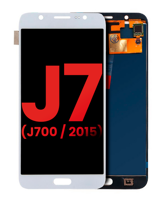 OLED Assembly Without Frame For Samsung Galaxy J7 (J700 / 2015) (Aftermarket Plus) (White) Samsung replacement part SKU 107082017040 product image 1