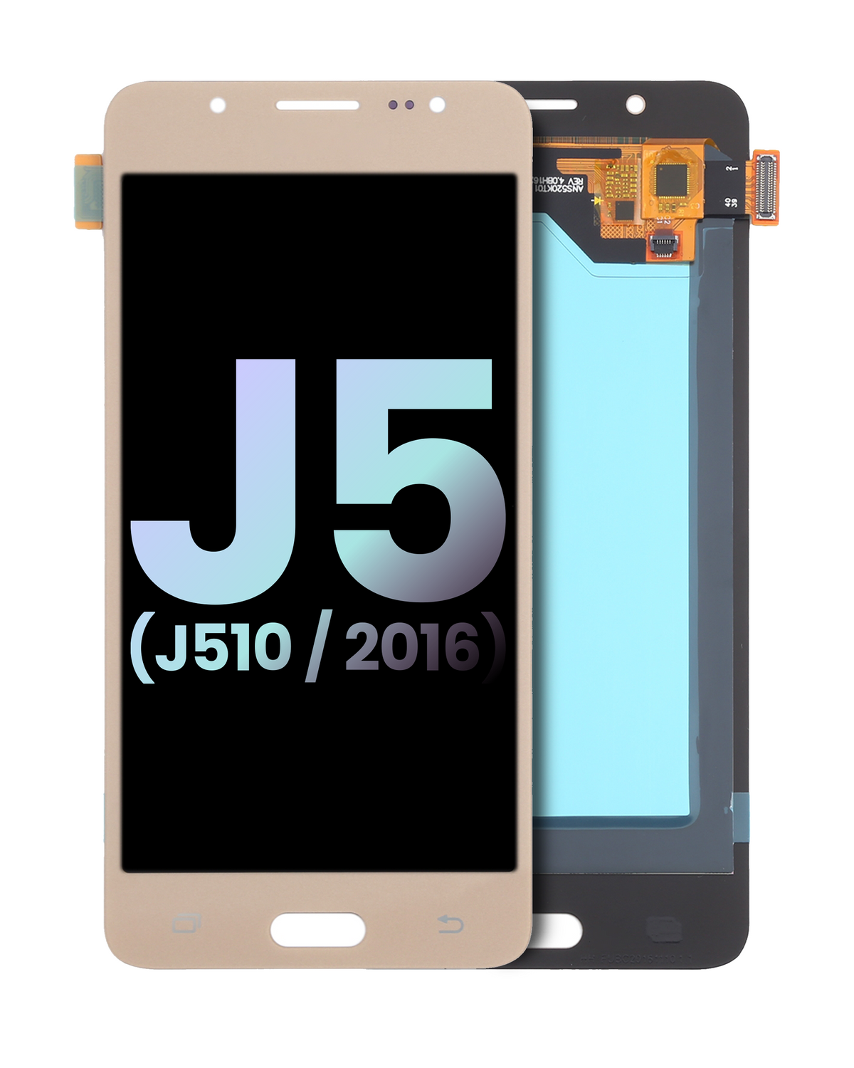 LCD Assembly Without Frame For Samsung Galaxy J5 Duos (J510 / 2016) (Service Pack) (Gold) | Samsung Galaxy J5 (J510 / 2016) Replacement Parts | product image 1