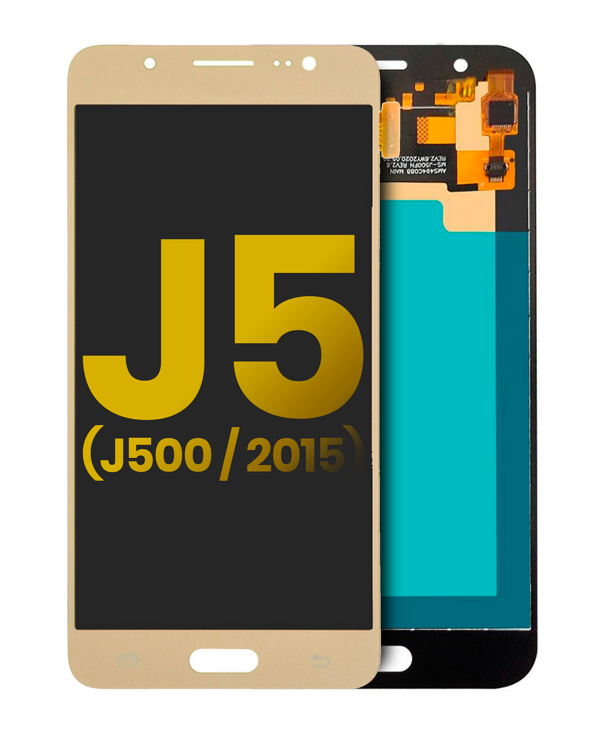 OLED Assembly Without Frame For Samsung Galaxy J5 (J500 / 2015) (Refurbished) (Gold) | Samsung Galaxy J5 (J500 / 2015) Replacement Parts | product image 1