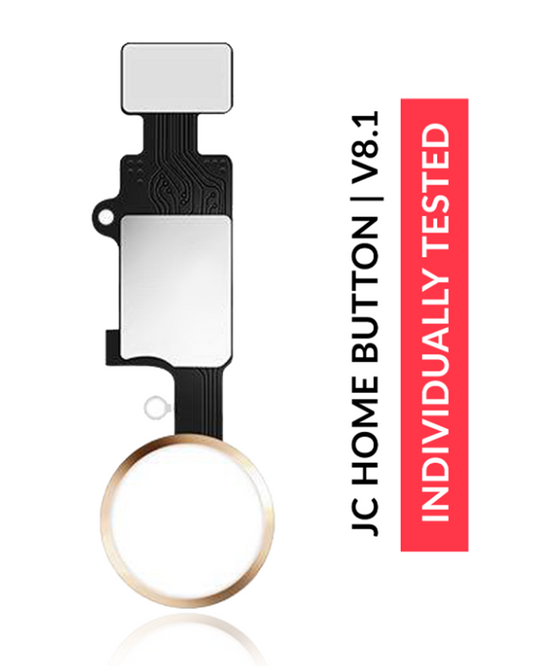 Home Button Solution For iPhone 7 / 7 Plus / 8 / 8 Plus / SE (2020) / SE (2022) (Gold) (Version 8.1 / JCID / Individually Tested For Functionality)