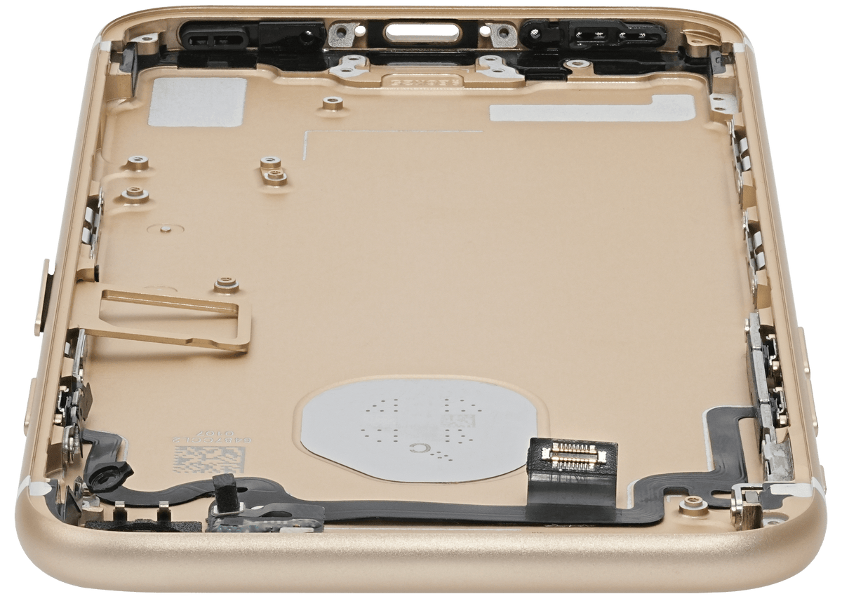 Back Housing W/ Small Components Pre-Installed For iPhone 7 (Used OEM Pull: Grade A) (Gold)