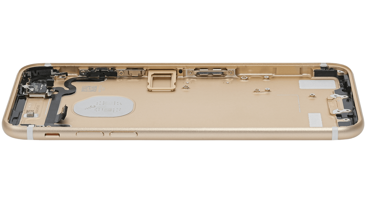 Back Housing W/ Small Components Pre-Installed For iPhone 7 (Used OEM Pull: Grade A) (Gold)