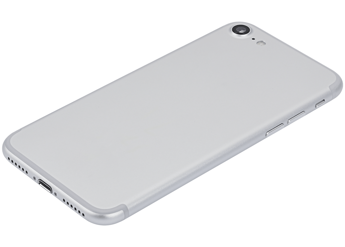 Back Housing W/ Small Parts For iPhone 7 (Used OEM Pull: Grade A) (Silver)