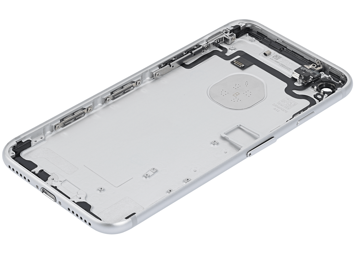 Back Housing W/ Small Parts For iPhone 7 (Used OEM Pull: Grade A) (Silver)