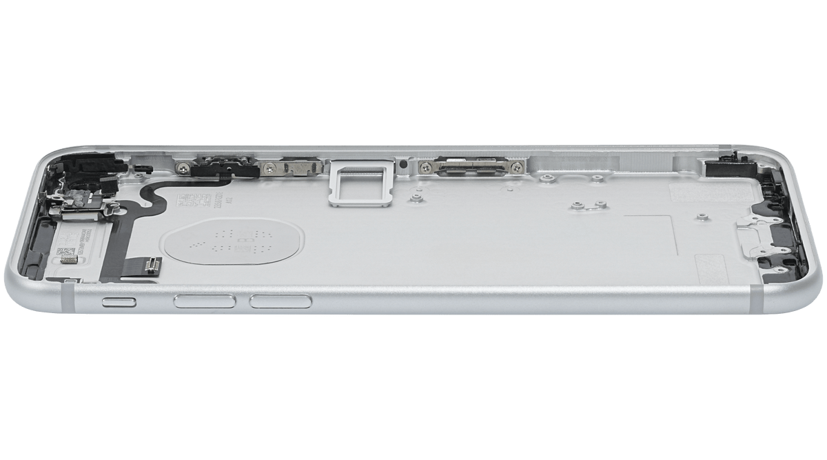 Back Housing W/ Small Parts For iPhone 7 (Used OEM Pull: Grade A) (Silver)