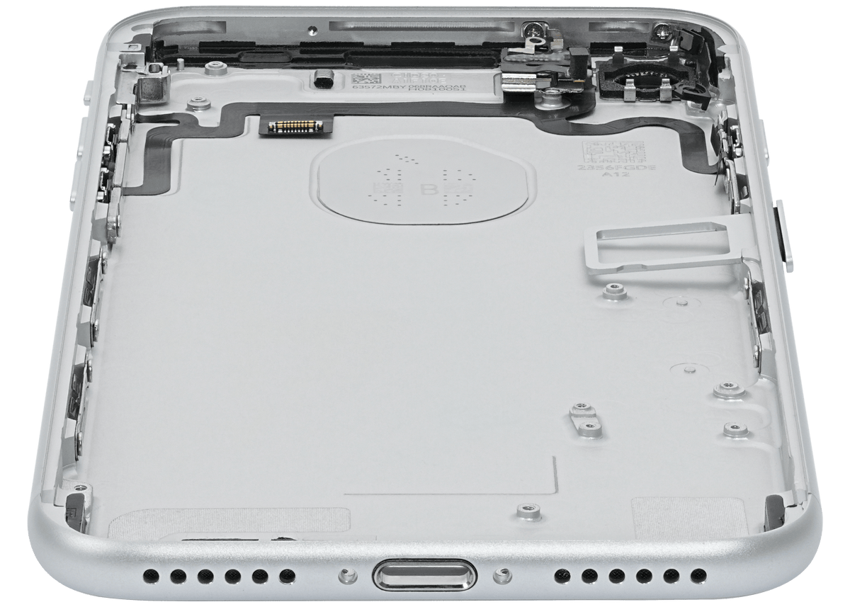 Back Housing W/ Small Parts For iPhone 7 (Used OEM Pull: Grade A) (Silver)