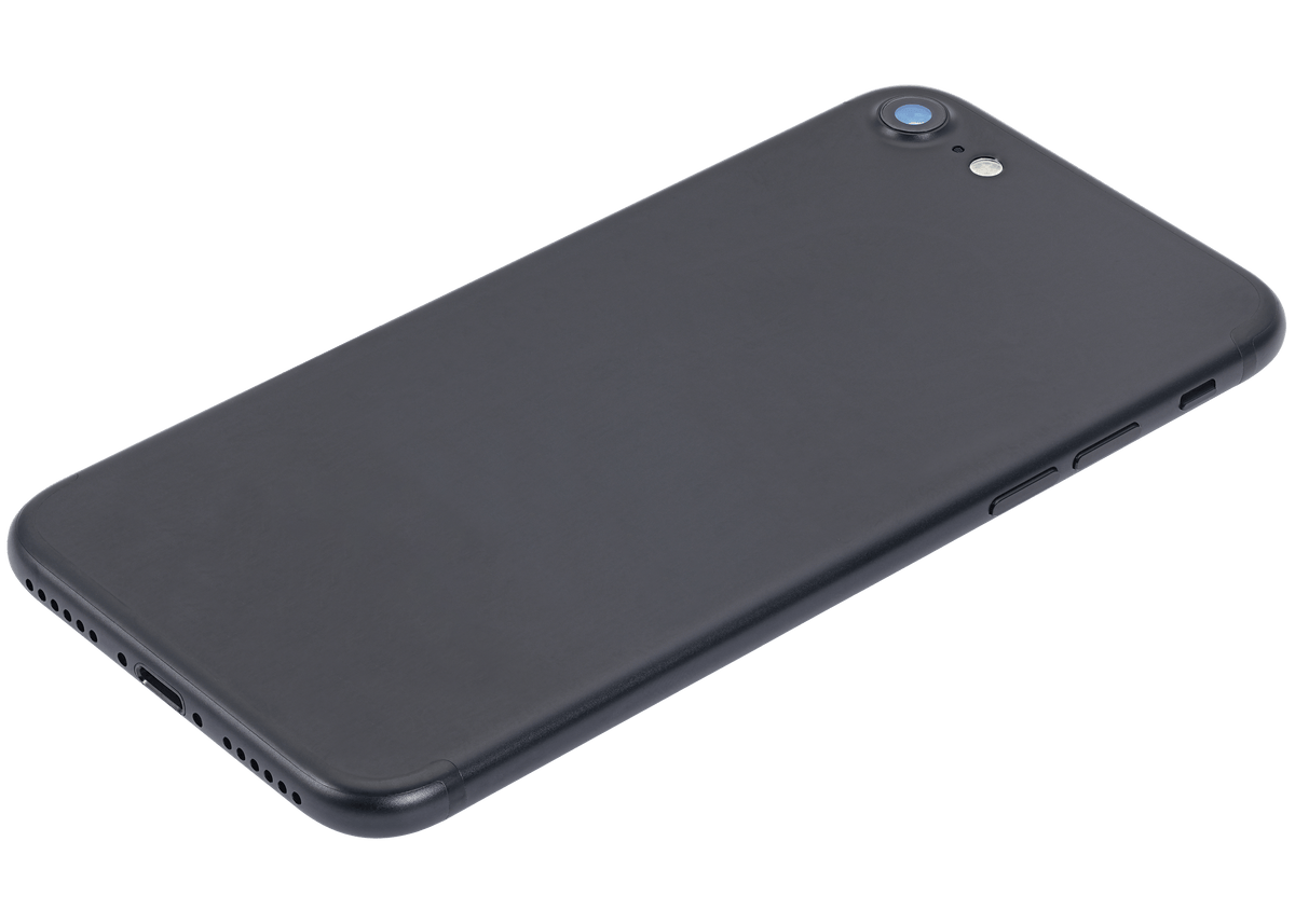 Back Housing W/ Small Parts For iPhone 7 (Used OEM Pull: Grade A) (Matte Black)