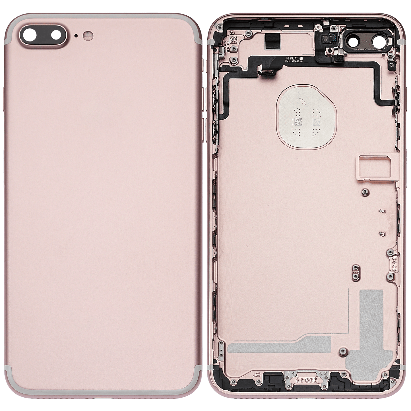 Back Housing W/ Small Parts For iPhone 7 Plus (Used OEM Pull: Grade A) (Rose Gold)