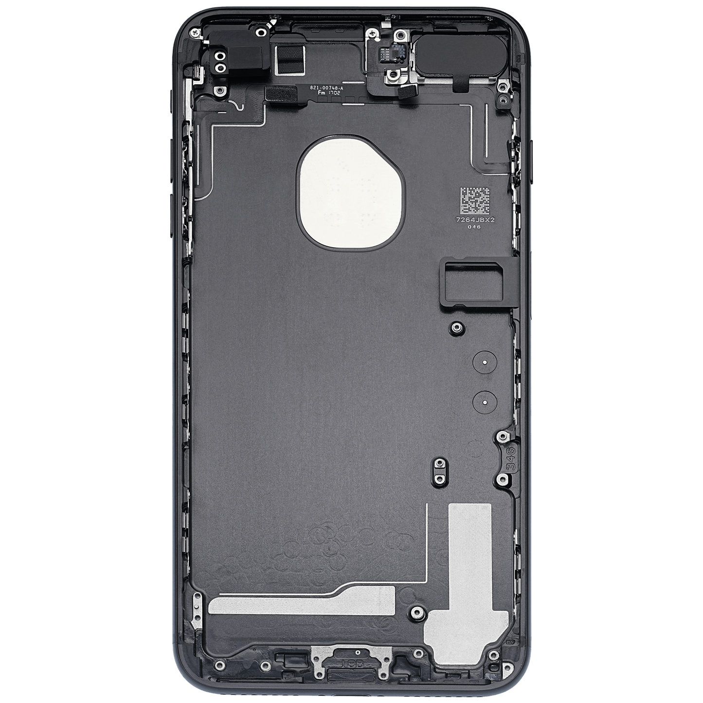 Back Housing W/ Small Parts For iPhone 7 Plus (Used OEM Pull: Grade A) (Matte Black)