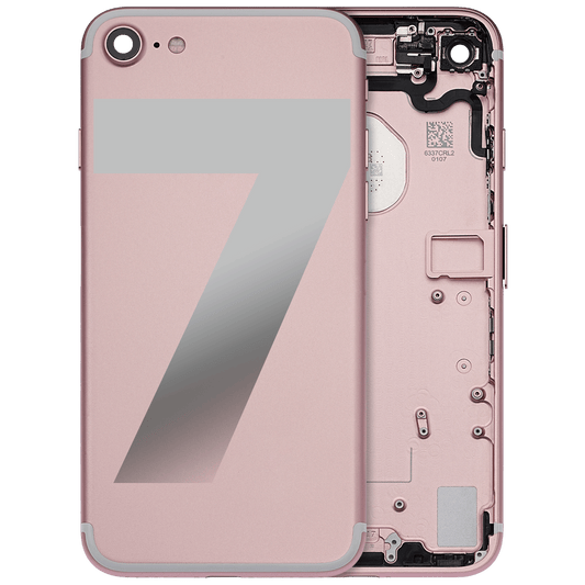 Back Housing W/ Small Parts For iPhone 7 (Used OEM Pull: Grade A) (Rose Gold)