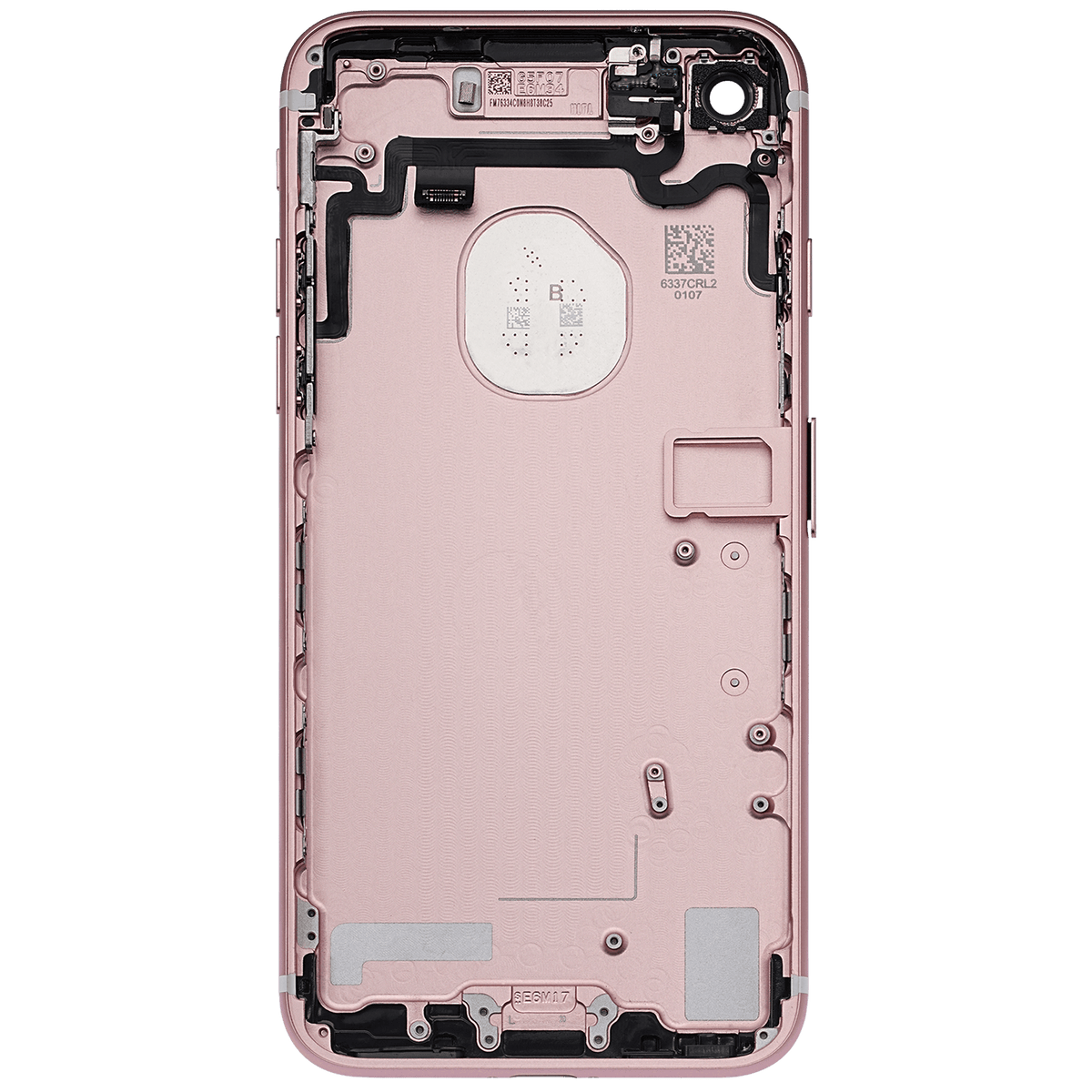 Back Housing W/ Small Parts For iPhone 7 (Used OEM Pull: Grade A) (Rose Gold)