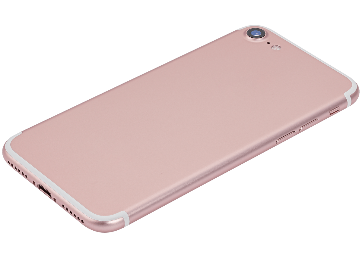 Back Housing W/ Small Parts For iPhone 7 (Used OEM Pull: Grade A) (Rose Gold)