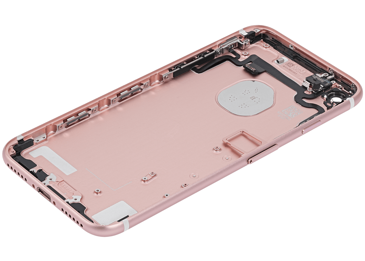 Back Housing W/ Small Parts For iPhone 7 (Used OEM Pull: Grade A) (Rose Gold)