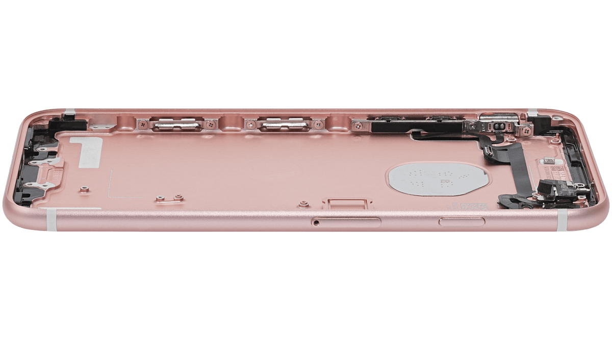 Back Housing W/ Small Parts For iPhone 7 (Used OEM Pull: Grade A) (Rose Gold)