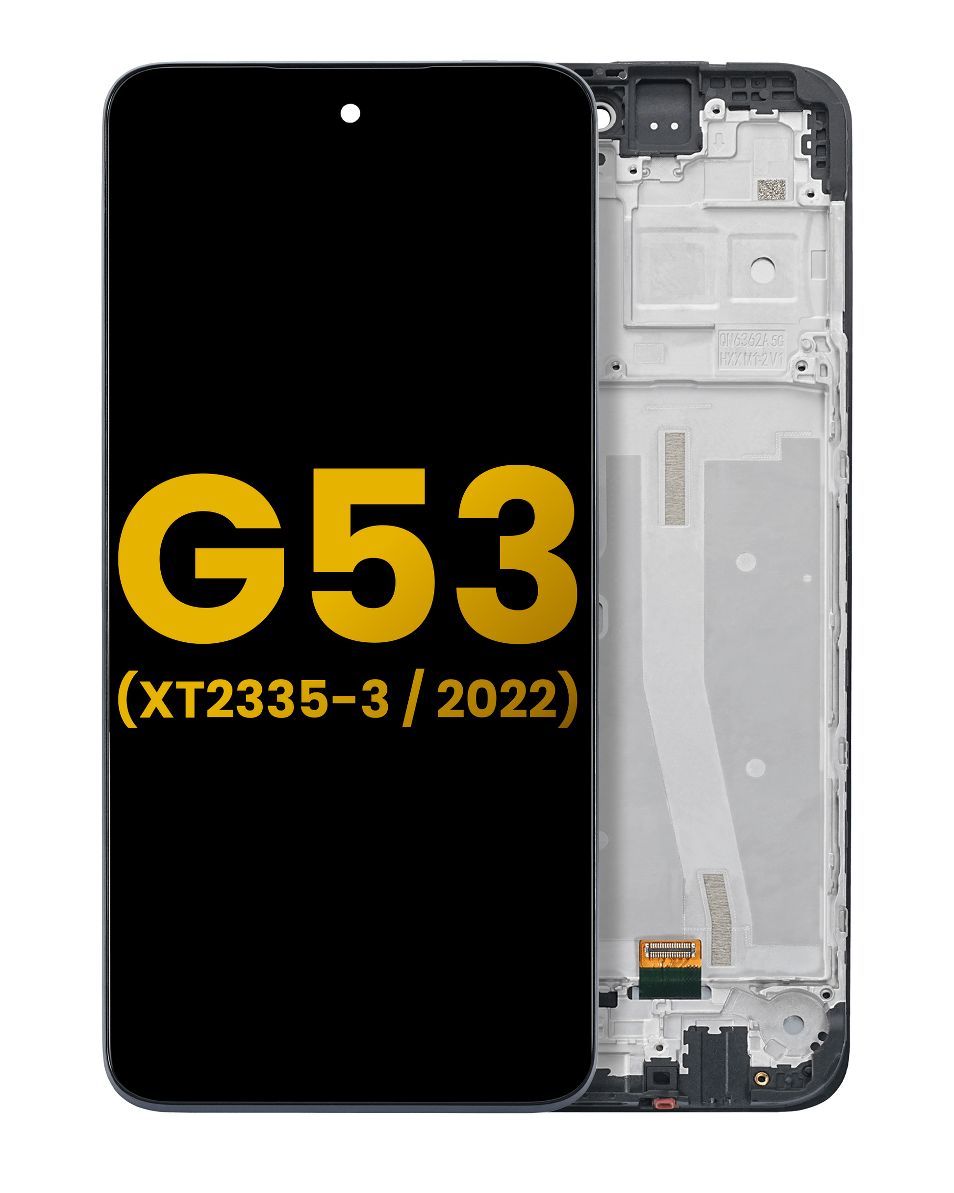 LCD Assembly With Frame For Motorola Moto G53 (XT2335 / 2022) (Refurbished) (All Colors) replacement part SKU 107082090502 image 1