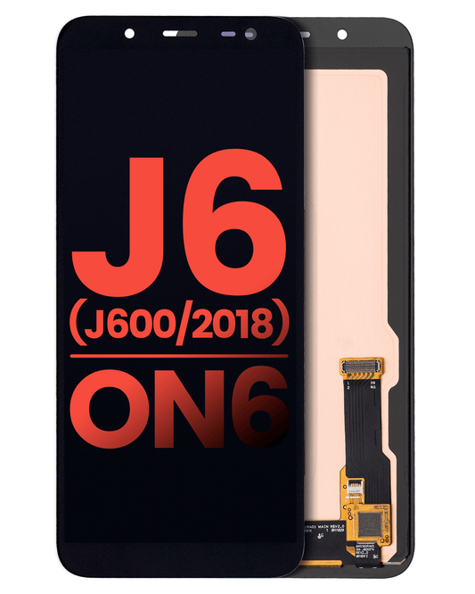 OLED Assembly Without Frame For Samsung Galaxy J6 / On6 (J600 / 2018) (Aftermarket Plus) (Black) Samsung replacement part SKU 107082020704 product image 1