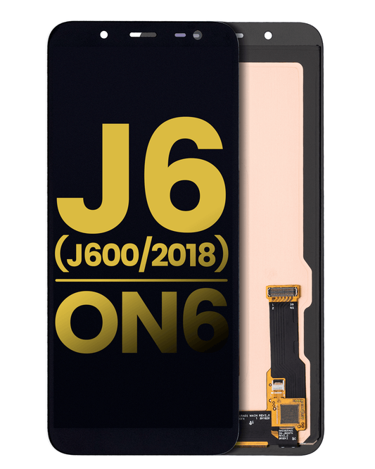 OLED Assembly Without Frame For Samsung Galaxy J6 / On6 (J600 / 2018) (Refurbished) (Black) Samsung replacement part SKU 107082019801 product image 1
