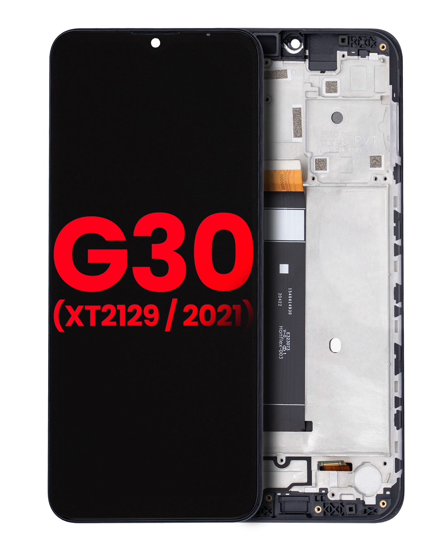 LCD Assembly With Frame For Motorola Moto G30 (XT2129 / 2021) (Aftermarket Plus) (Phantom Black) replacement part for compatible Motorola phone, SKU 107082028504, product image 1