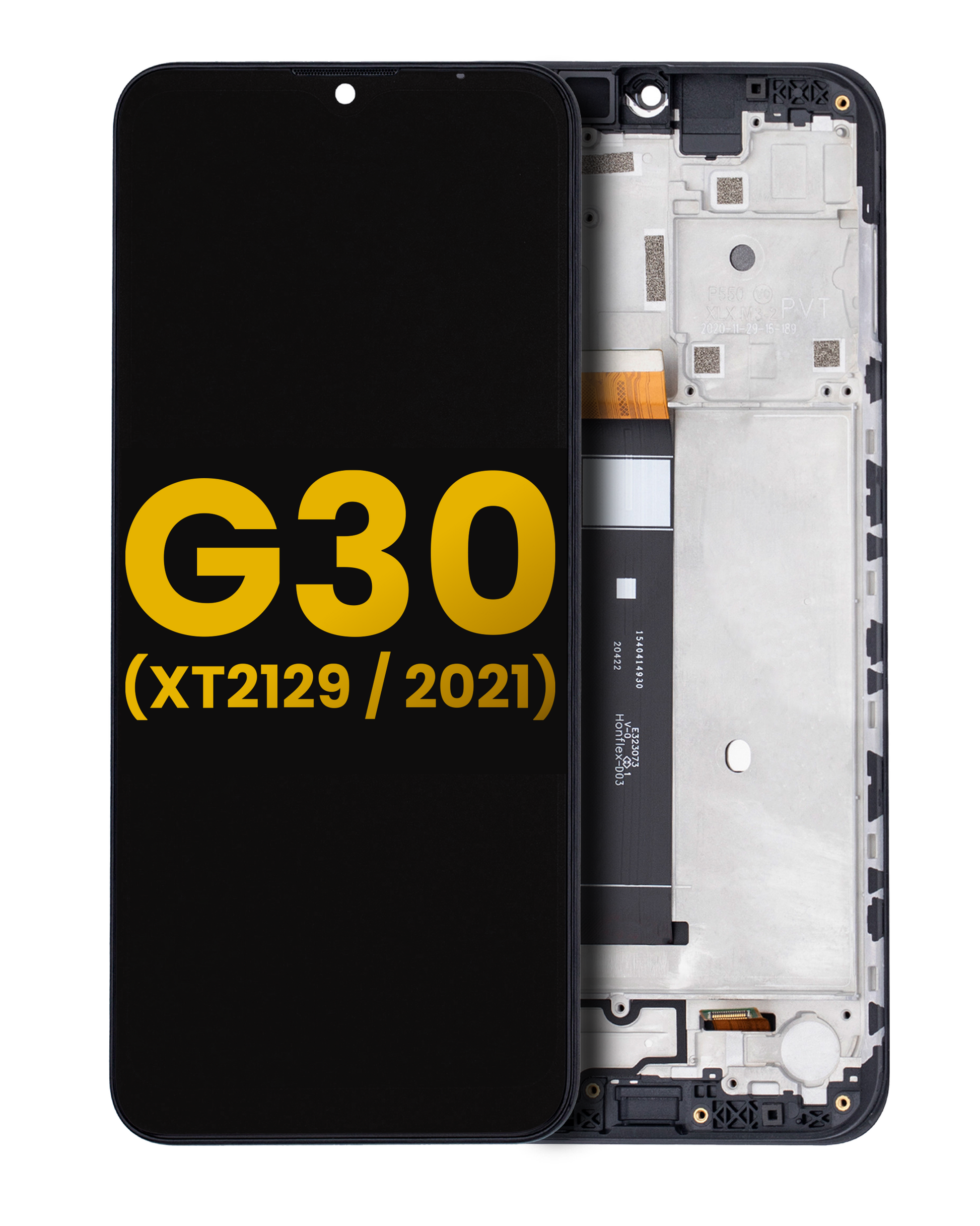 LCD Assembly With Frame For Motorola Moto G30 (XT2129 / 2021) (Refurbished) (Phantom Black) replacement part for compatible Motorola phone, SKU 107082028502, product image 1