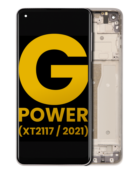 LCD Assembly With Frame For Motorola Moto G Power (XT2117 / 2021) (Refurbished) (Polar Silver) replacement part for compatible Motorola phone, SKU 107082028805, product image 1