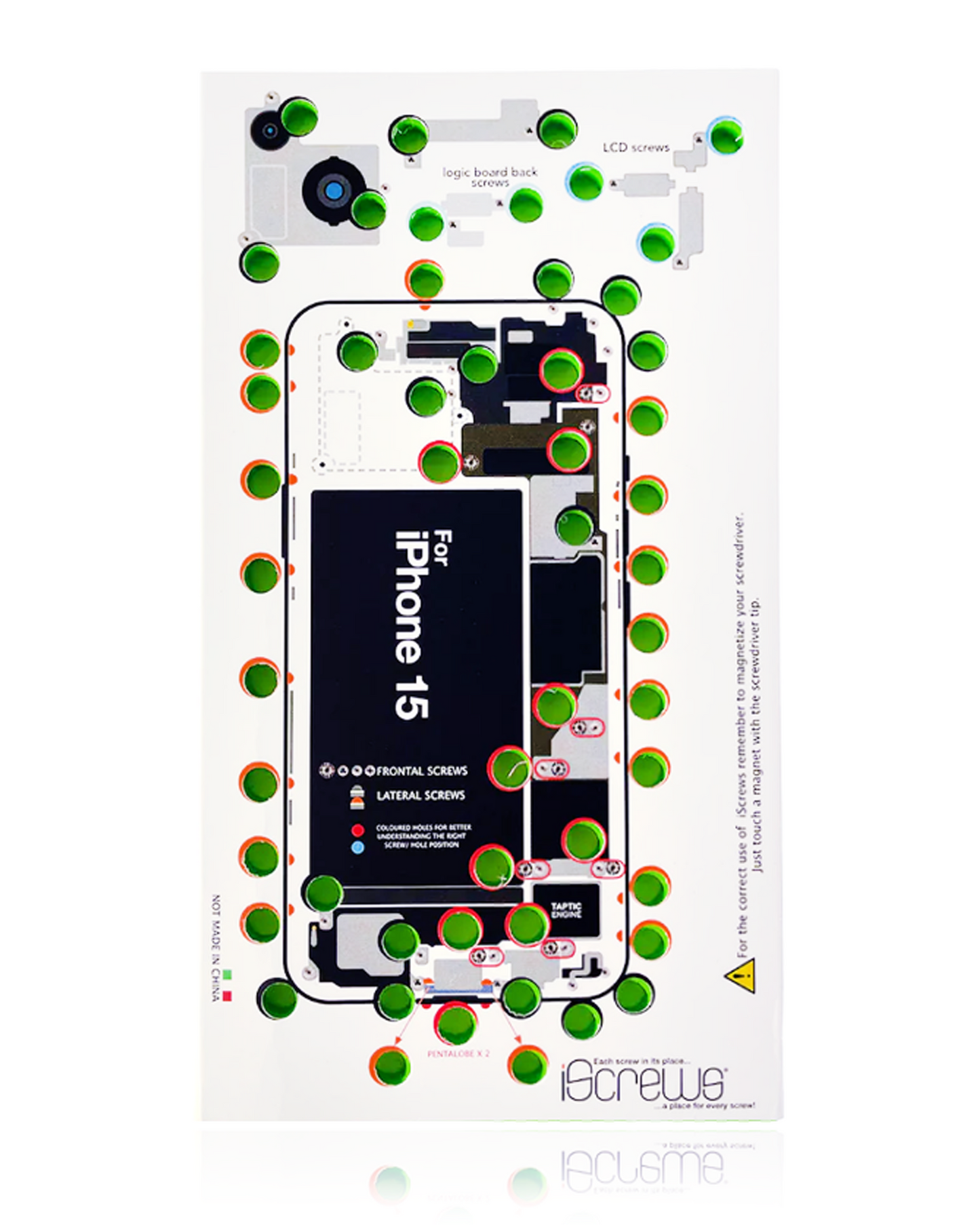iScrews Position Mat For iPhone 15 (dottorpod)