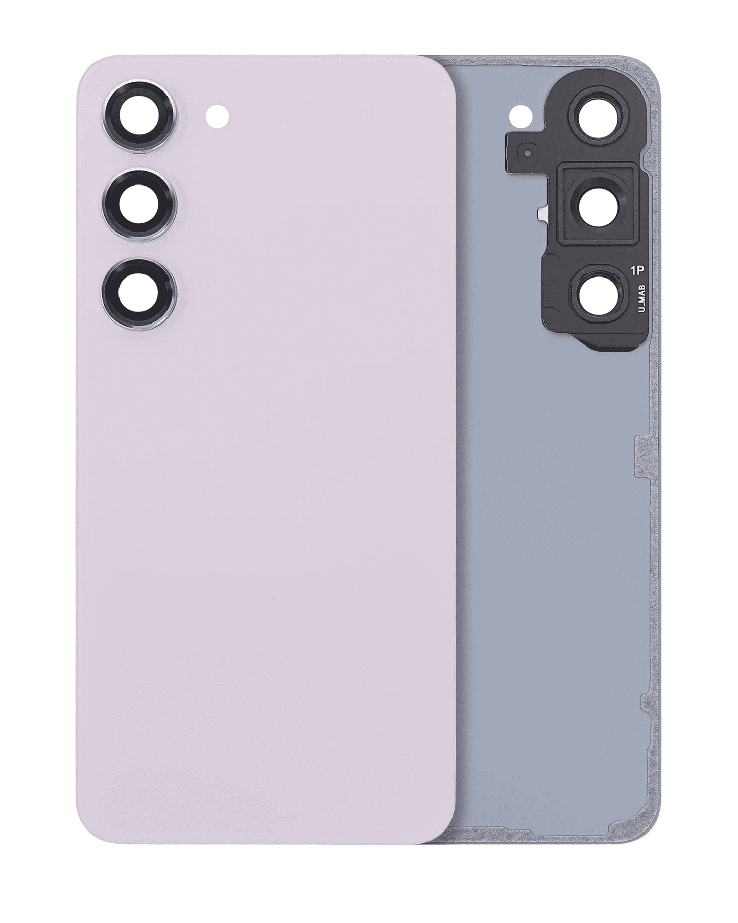 Back Cover Glass With Camera Lens For Samsung Galaxy S23 5G (No Logo) (Aftermarket Plus) (Lavender)
