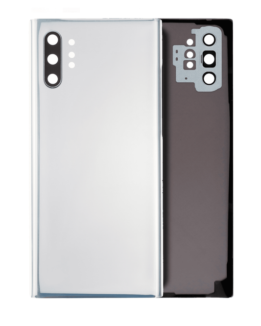 Back Cover Glass With Camera Lens For Samsung Galaxy Note 10 Plus / 5G (No Logo) (Aftermarket Plus) (Aura White)