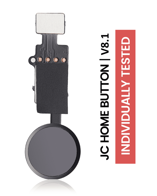 Home Button Solution For iPhone 7 / 7 Plus / 8 / 8 Plus / SE (2020) / SE (2022) (Jet / Matte Black) (Version 8.1 / JCID / Individually Tested For Func