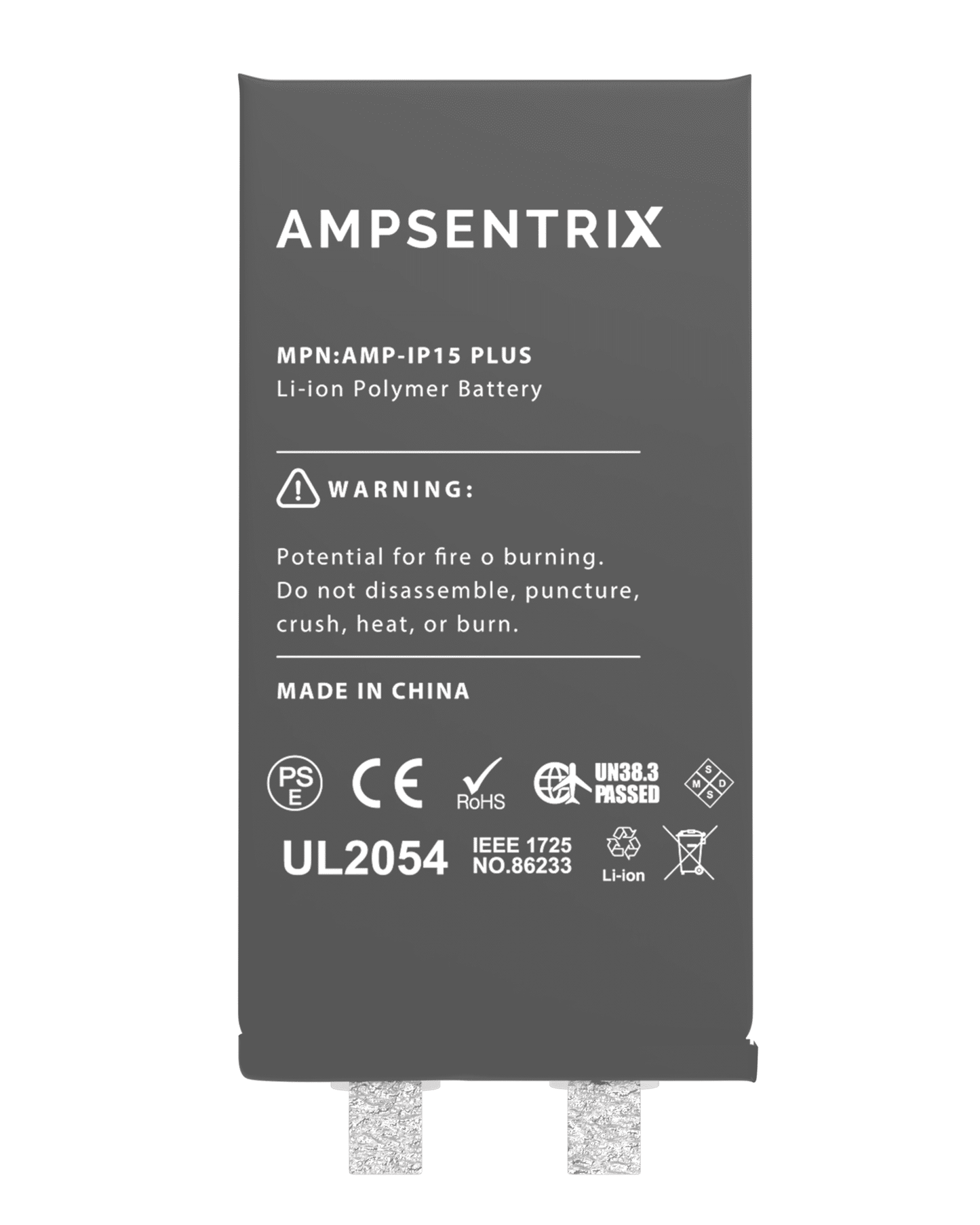 Replacement Battery Core For iPhone 15 Plus (Spot Welding Required) (AmpSentrix Core)