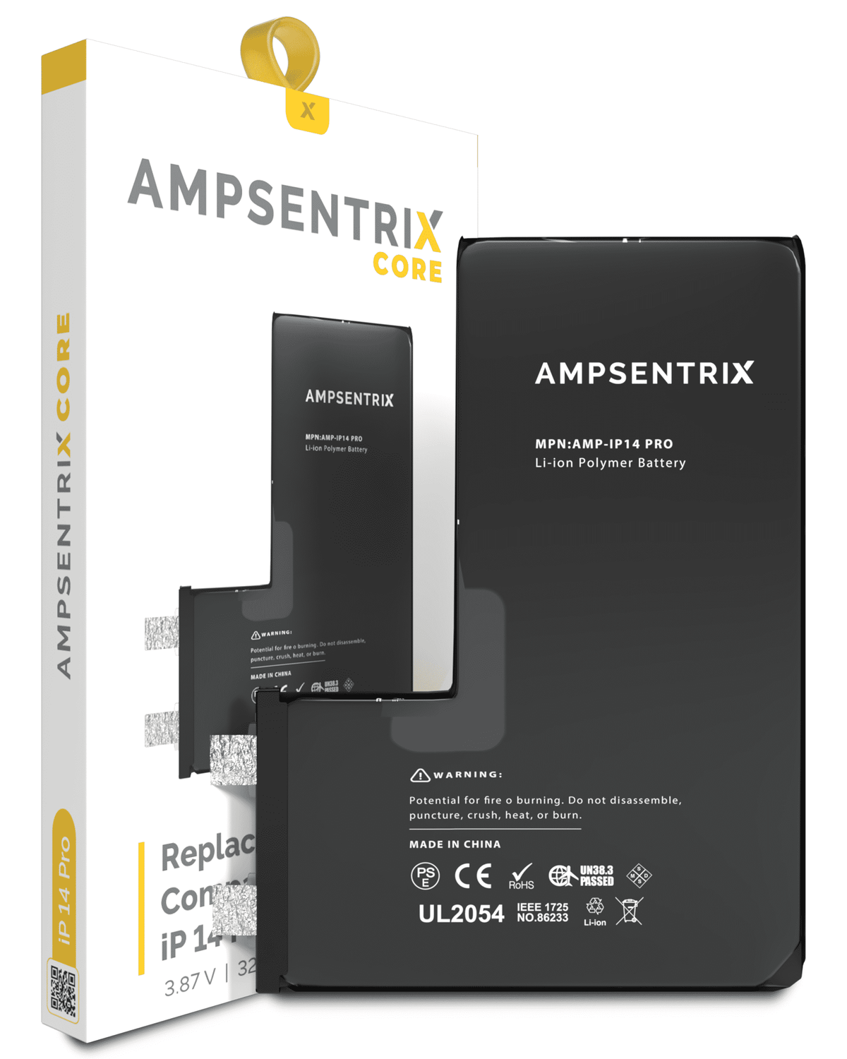 Replacement Battery Core For iPhone 14 Pro (Spot Welding Required) (AmpSentrix Core)