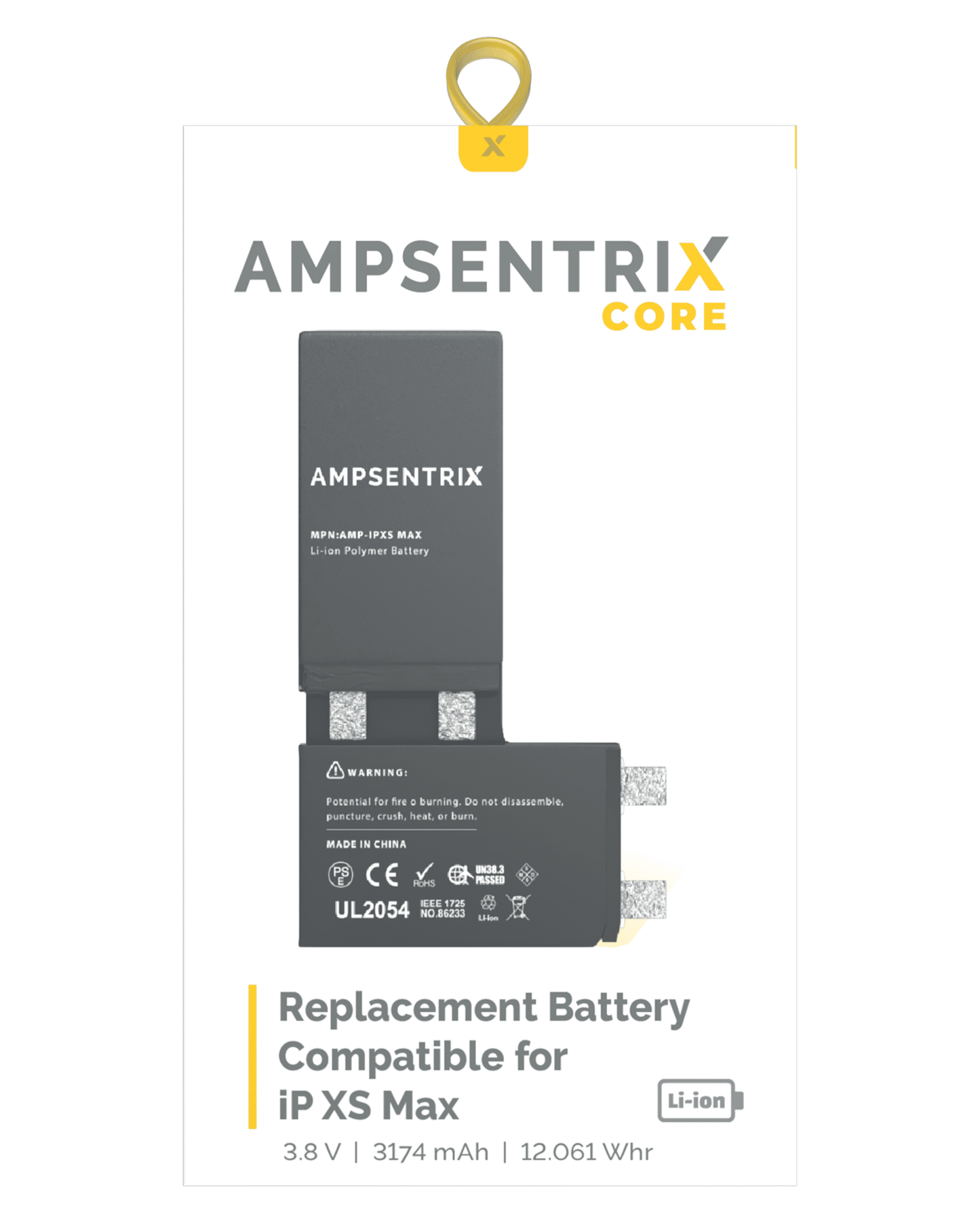 Replacement Battery Core For iPhone XS Max (Spot Welding Required) (AmpSentrix Core)