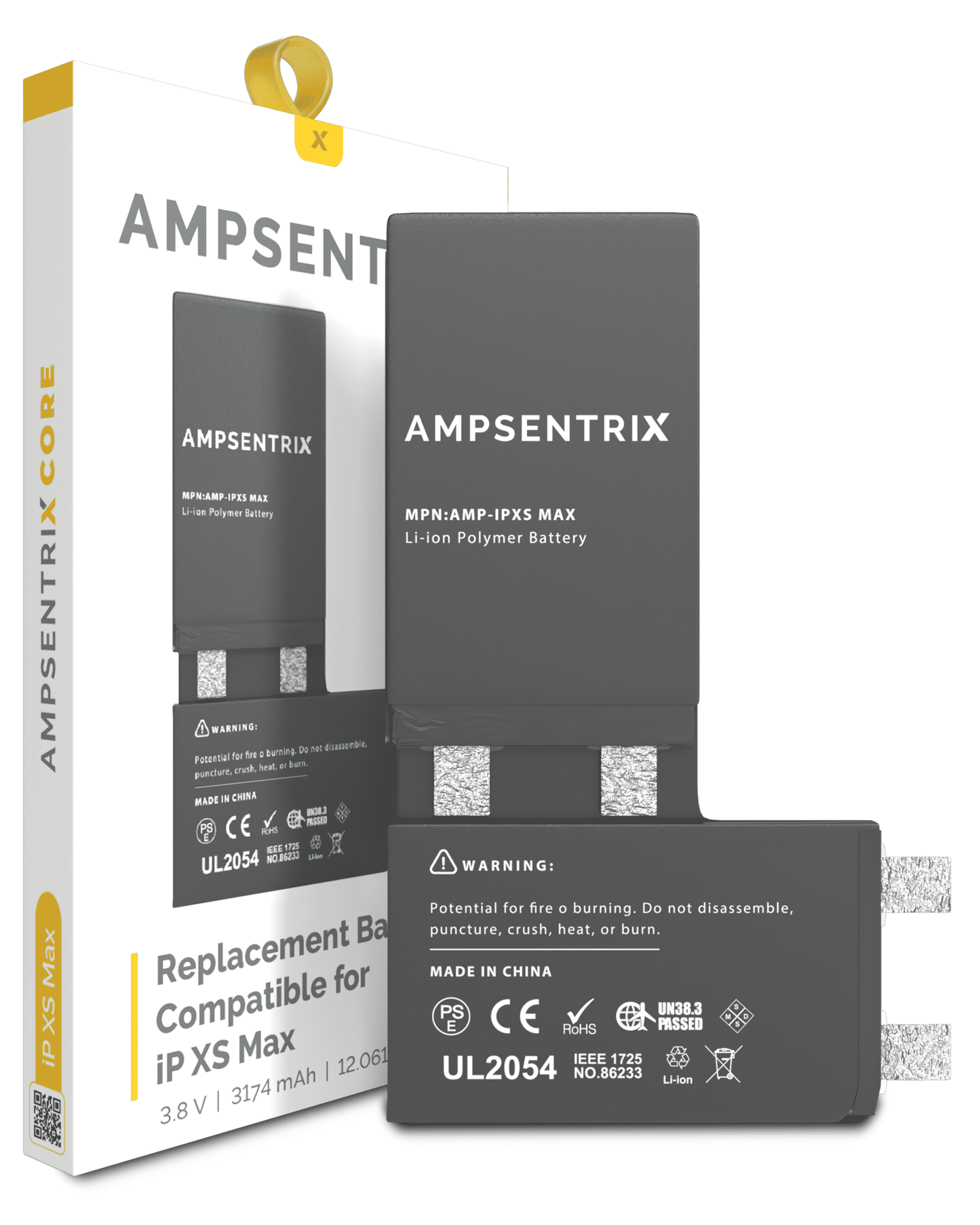 Replacement Battery Core For iPhone XS Max (Spot Welding Required) (AmpSentrix Core)
