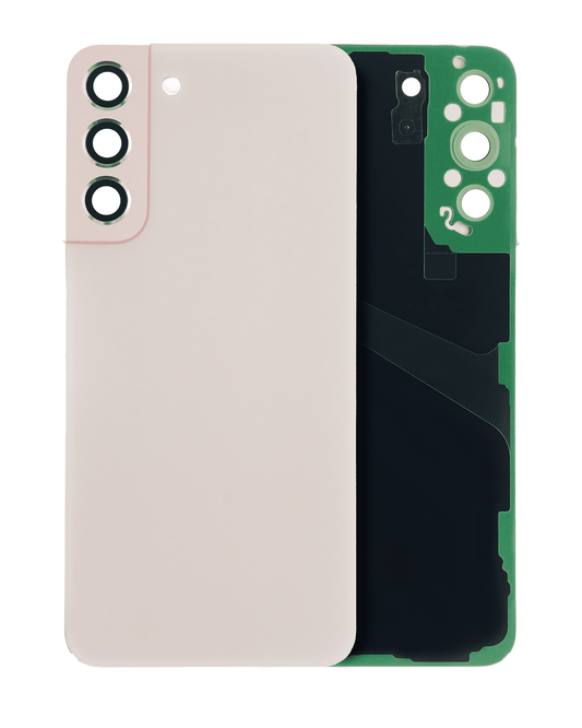 Back Cover Glass With Camera Lens For Samsung Galaxy S22 Plus 5G (No Logo) (Aftermarket Plus) (Pink Gold)