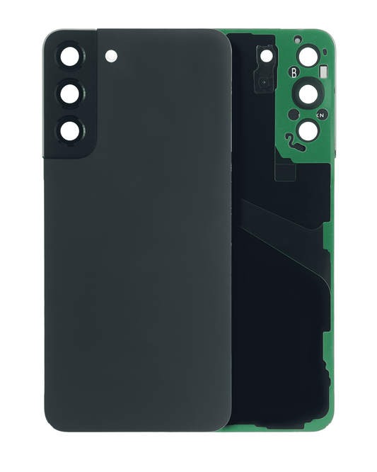 Back Cover Glass With Camera Lens For Samsung Galaxy S22 Plus 5G (No Logo) (Aftermarket Plus) (Phantom Black)