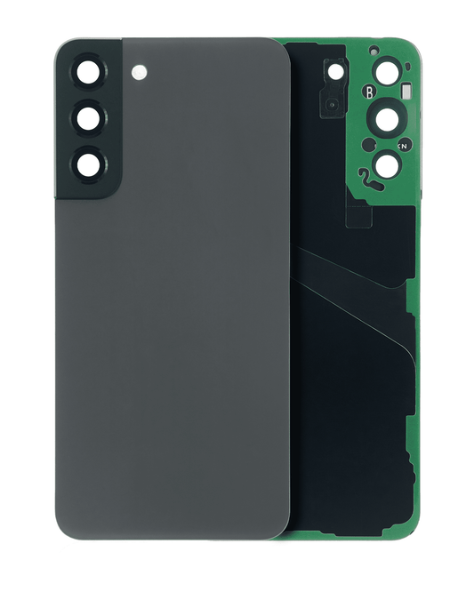 Back Cover Glass With Camera Lens For Samsung Galaxy S22 Plus 5G (No Logo) (Aftermarket Plus) (Graphite)