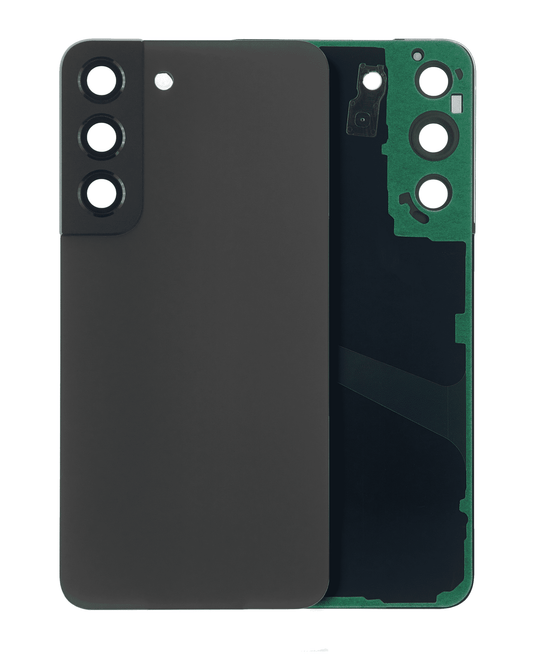 Back Cover Glass With Camera Lens For Samsung Galaxy S22 5G (No Logo) (Aftermarket Plus) (Graphite)