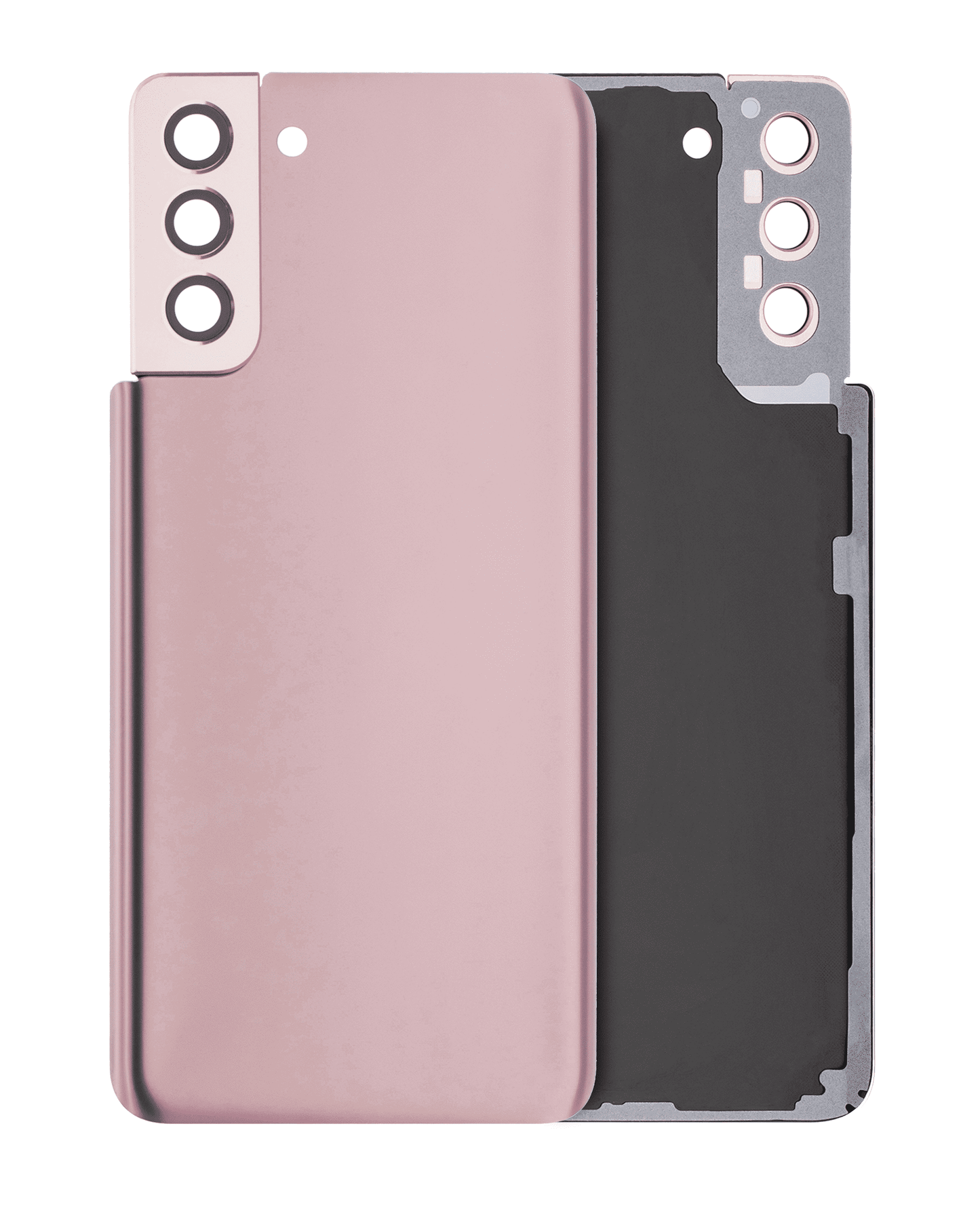 Back Cover Glass With Camera Lens For Samsung Galaxy S21 Plus (No Logo) (Aftermarket Plus) (Phantom Gold)