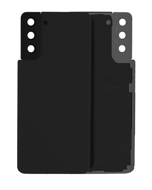 Back Cover Glass With Camera Lens For Samsung Galaxy S21 Plus (No Logo) (Aftermarket Plus) (Phantom Black)