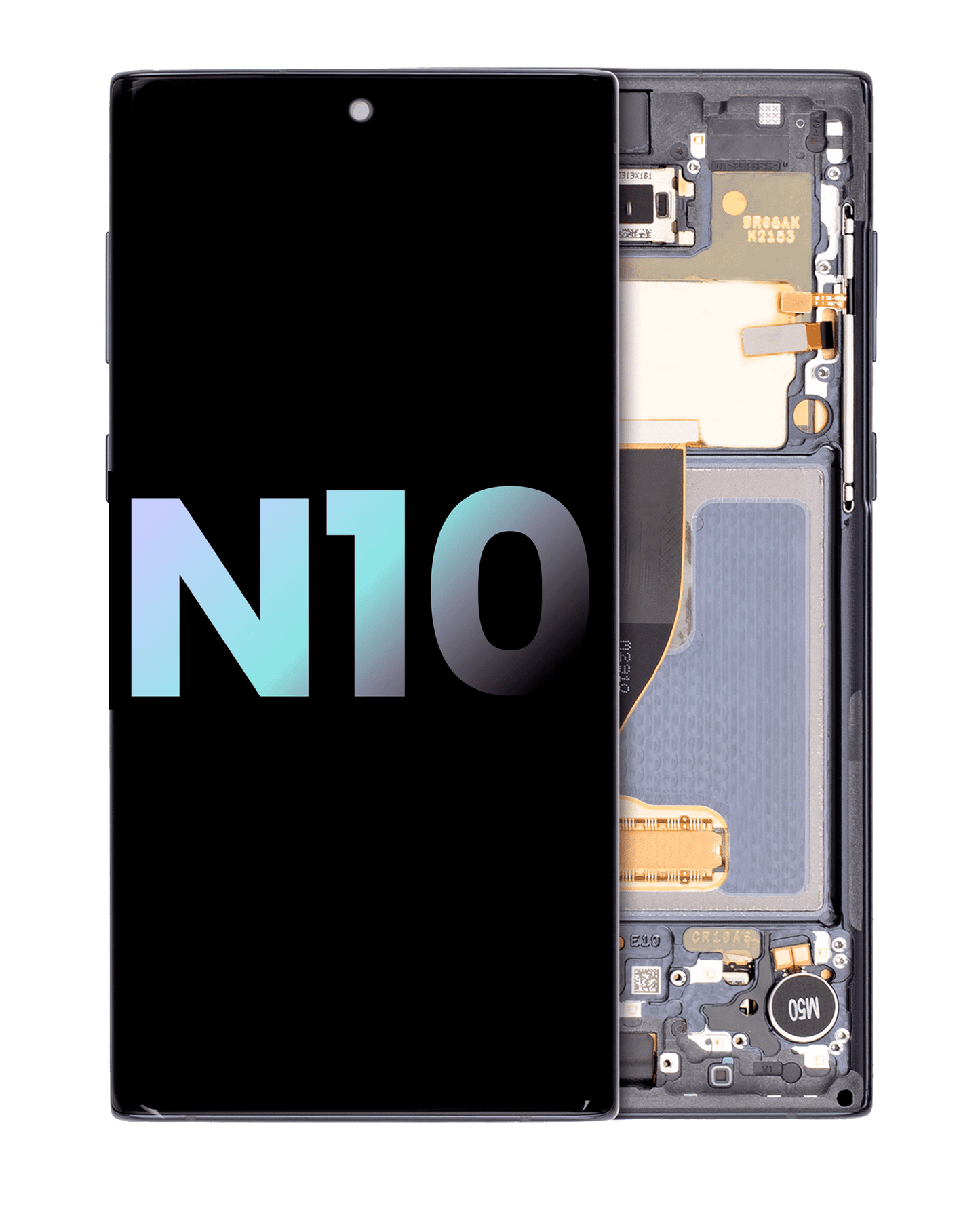 OLED Assembly With Frame For Samsung Galaxy Note 10 (Service Pack) (Aura Black)