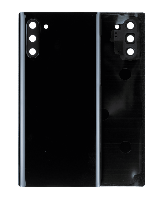 Back Cover Glass With Camera Lens For Samsung Galaxy Note 10 (No Logo) (Aftermarket Plus) (Aura Black)