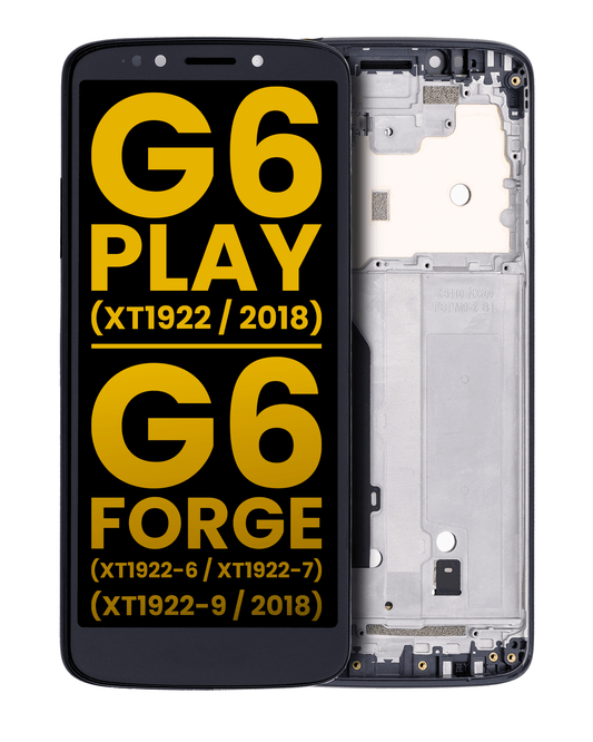 LCD Assembly With Frame For Motorola Moto G6 Play (XT1922 / 2018) / G6 Forge (XT1922-6 / XT1922-7 / XT1922-9 / 2018) (US Version) (Refurbished) (Black | compatible mobile phone replacement part | SKU 107081016807 | product image 1