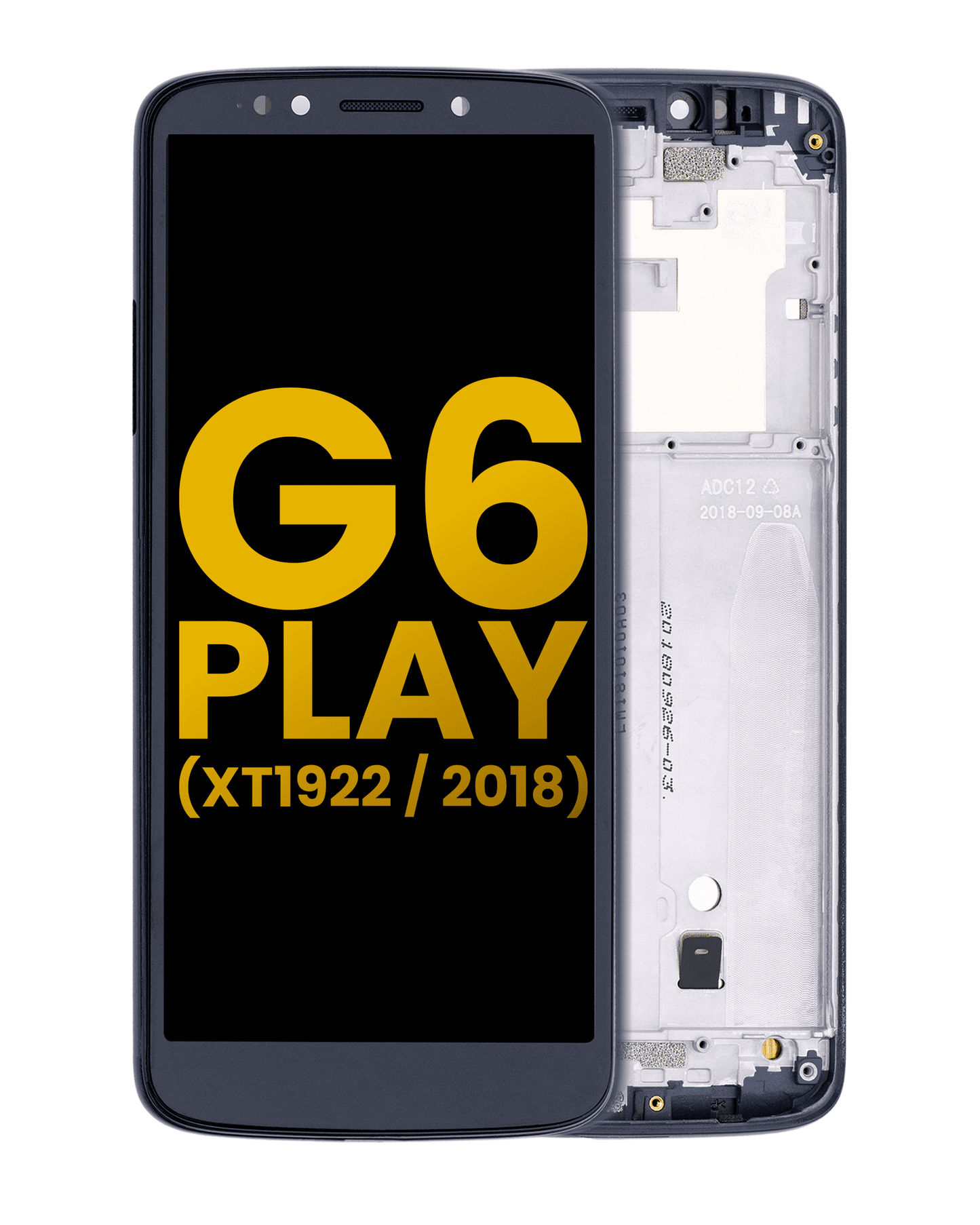 LCD Assembly With Frame For Motorola Moto G6 Play (XT1922 / 2018) (International Version) (Refurbished) (Black) | compatible mobile phone replacement part | SKU 107081016804 | product image 1