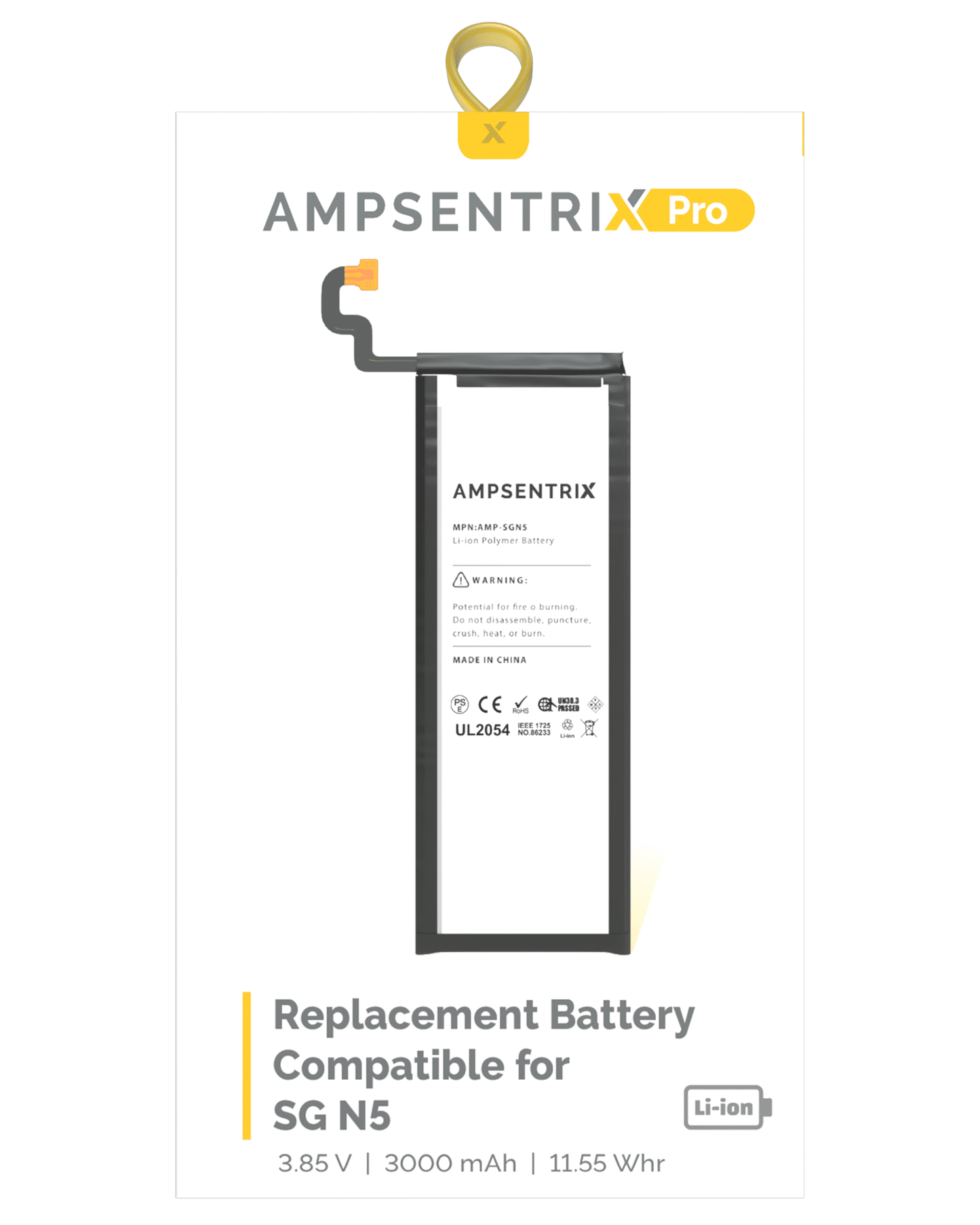 Replacement Battery For Samsung Galaxy Note 5 (AmpSentrix Pro)