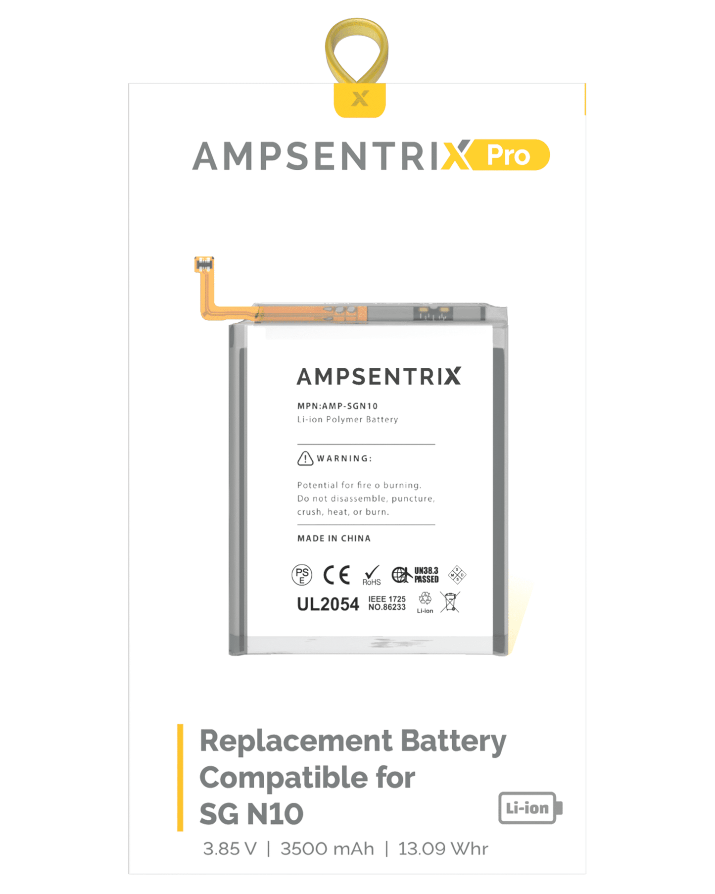 Replacement Battery For Samsung Galaxy Note 10 (AmpSentrix Pro)