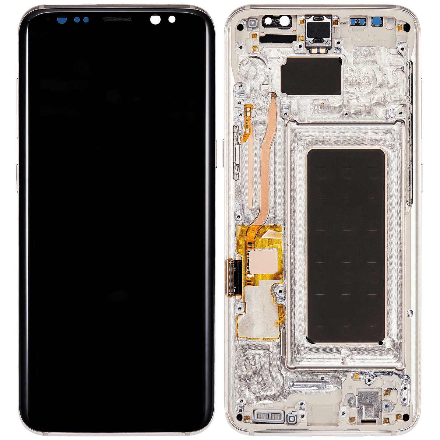 OLED Assembly With Frame For Samsung Galaxy S8 (Refurbished) (Arctic Silver)